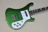 4 Saiten Metal Green Electric Bass Gitarre mit Rosenholz Griffbrett wei￟e Pickguard kann angepasst werden