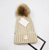 Kvinnor vinter pom pom beanie hatt varm fleece foder stickad skidmössa för snöskoter snowboard skateboard