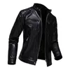 Men's Leather Faux Trend Skull Print Coats Casual Motorcycle Punk Style Jacket EU Size S-2XL 220912