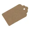 Opakowanie prezentów XD-200X Rustykalne 40 mmx70mm zapinane karta papierowa Kraft pusta brązowa metka ślub