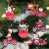 Christmas Decorations Year Ornament Wooden Hanging Pendant Car Tree For Home Kids Gift 220912