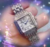 범죄 프리미엄 남성 스퀘어 로마 다이얼 손목 시계 40mm 석영 운동 남성 시간 시계 시계 Fulll 스테인리스 스틸 밴드 Sapphire Glass Relogio Masculino Wristwatch