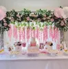 Wisteria Artificial Flower Hanging Wreath Rattan Artificial Flower String Arch 12pcs Lot Wedding Home Decoration Garden Decoration 912