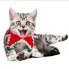 Christmas dog apparel Five-Pointed Star Pets Scarf Rabbit Cat Hand-Knitted Xmas Scarves Small Dogs Cats Collar Christmas Gift