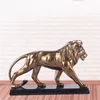 Lion féroce africain Sculpture figurines en résine Animal dominant décoration de la maison accessoires grenier artisanat cadeau Statue