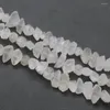 Anhänger Halsketten ca. 35pcs/Strang natürlicher weißer roher Quarzkristallpunkt Raute ober gebohrte Spike Edelstein -Steinperlen Frauen Halskette