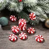 Christmas Decorations 50Pcs Candy Cane Tree Hanging Peppermint Ornaments For Holiday Decoration Party Favors 25Mm 220912