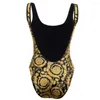 Women's Swimwear Female Retro Swimsuit &Skirt Gold Holiday Beach Dress Designer Bathing Suit Vintagef Summer Surf Wear