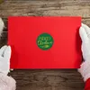 Confezione regalo 500 pezzi/rotolo Adesivi natalizi in cartone animato Rotolo per la decorazione della lanterna della porta della finestra della stanza Etichetta decorativa del pacchetto natalizio classico