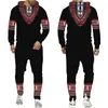 Mens Rastreos Africanos Dashiki Hoodiesuit Mens Casual 3D Estilado étnico Palnta de moletom de moletom de molefatia Menwomen Folkcustom Streetwear