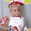 Bambole RSG 22 pollici 56 cm Realistico nato Baby Doll Maggi Bebe Reborn Panno morbido Corpo in silicone Regalo di Natale per bambini 220912