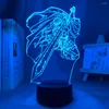 Night Lights Manga 3D Lamp Berserk Guts Figuur For Children's Room Decor Light Kids Bithday Gift Anime Led Slaapkamer