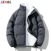 Hommes Down Parkas Hiver Oversize Veste Hommes Coupe-Vent Parka Polaire Veste Manteaux Hommes Hiver De Luxe Rembourrage Coréen Puffer Veste Streetwear Femmes 220912