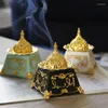 Geurlampen draagbare Midden -Oosten Arabische wierookbrander gouden metaal klassieke retro stijl aroma diffuser