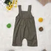 Salopette per neonati Pantaloni con bretelle Salopette Estate Ragazzi per ragazze Vestiti Senza maniche Tasca allentata casual Tute per bambini Pagliaccetto 0-24M 220909