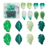 Pendentif Colliers 160pcs / Box Transparent Feuille De Verre Pendentifs Charmes Pour DIY Boucle D'oreille Collier Bracelet Fabrication De Bijoux Accessoires Couleur Mixte