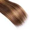 Бразильские человеческие волосы P4/27 Цвет фортепиано Двойные утки 10-30 дюймов P4 27 Шелковистые прямые наращивания волос Перуанские девственные волосы 4 пучка
