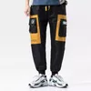 Herrbyxor mode streetwear stora fickor solid lappt￤cke jogging m￤n milit￤ra l￶sa byxor hip hop f￶r