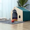 kennels pens Moderne créatif en bois massif chien maisons coréen animal de compagnie petit chien maison intérieure chenil quatre saisons universel hiver chaud chien accessoires 220912