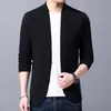 Mens Sweaters Sweater Cardigan Mens Lã Único Breasted Simples Estilo de Cor Sólida Loose Knit Casaco Casaco Asiático Tamanho M4XL 220912