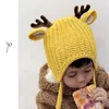 Cappelli Bambini Adorabile Cappello di corna Inverno Caldo Natale Berretti di lana Copricapo lavorato a maglia per bambini