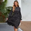 Casual Dresses Fall Long Sleeve Floral Midi Dress Women 2022 Korean Fashion Print Chiffon Elegant Autumn Women's Clothing