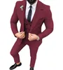 Męskie garnitury Blazers Men Suits 3 sztuki Slim Fit Casual Groomsmen Army Green Champagne Lapel Business Business For Formal Weddingblazerpantsvest 220909