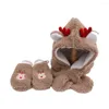 Basker praktiska halsdukhandskar är lätt att rengöra fleece foder barn hatt mittens 1