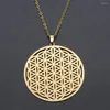 Pendant Necklaces Stainless Steel The Flower Of Life Necklace For Women Wholesale Drop Dainty Fashion Jewelry