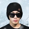 Berets Logo Man's Knitted Hat Plush Winter Warm Skullies Beanies Flanging Cap Wool Bonnet Outdoor Fashion Autumn Cycling