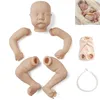 Dolls RSG 17 Inch DIY Blank Kit Levi Sleeping Lifelike Reborn Baby Vinyl Unpainted Unfinished Parts Christmas Gift 220912