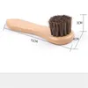 Shoe Brushes Long Wood Handle Bristle Horse Hair Brush Polish Shine Dauber Leather Cleaning Soft Boot Brush 20220912 E3