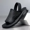 Sandales rehaussant le coussin d'air hommes été chaussures de plage décontractées étudiants plate-forme Peep Toe hommes