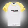 T-shirts pour hommes Sea Doo Seadoo Moto 2022 Chemise d'été pour hommes Bloc de couleur unie Col rond Manches courtes Raglan Sport décontracté de haute qualité