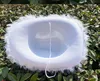 White Feather Crown Western Cowboy Hat Festive Ball Party Show Hat