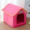 Niches stylos Pet Dog House Chambre pliable pour chiens Chenil Nid Chien Chat Lit Petit Moyen Chiens Hiver LePet Doopard Chien Chiot Canapé Coussin Maison 220912