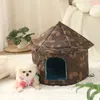 ケネルペンケンネル犬小屋ソフトペットベッドテント屋内屋外の閉じた眠っている眠り巣バスケットを取り外し可能なクッション旅行犬アクセサリー220912