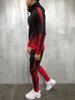 Мужские спортивные костюмы Zogaa 2022 Fashion 3D Printed Sets Шатенанты брюки для спортивных суставов градиент повседневная куртка уличная одежда плюс размер
