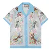 2022 Novo Designer Camisas Praia Shorts Mens Moda Carta Imprimir Bowling Camisa Casual Camisas Homens Manga Curta Hawaii Dress Shirt Bu8703876