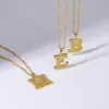 قلادة قلادة L inition inial for Women 26 Alphabet Chain Necklace من AZ 18K Gold Plated Name Charm Mens Sim Ffshop2001 Amxas