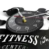 Väggklockor Viktlyftande styrka Fitness Center Wall Clock Bodybuilding Sports Events Vinyl Disk Crafts Album Record Gym Addicts Gift 220909