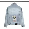 Men's Jackets Mens Palm Denim Jacket Famous Men Women Palmss Coat Quality Casual Bear Designer Coats Black Blue Pa Mans Stylist Angles Outwear