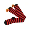 Veelkleurige gestreepte pompoenkousen sokken Halloween Party Cosplay Stripe Long Sock