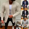 Men's Sweaters Outwear Casual Pure Color Striped Sweater Autumn Winter Coat Solid For Party