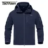 Giacche da uomo TACVASEN Giacca tattica impermeabile con cappuccio Mens Outdoor Airsoft Soft shell Giacche in pile da lavoro Cappotto Army Military Windbreake 220912