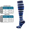 Herrstrumpor unisex casual nylonkomprimering strumpor fuktig wicking lindrar benmuskel trötthet sport elastisk multicolor