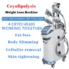 Terapia del vuoto verticale Scioglimento dei grassi Perdita di peso Cryolipolysis Shaping Machine Rimozione della cellulite addominale 4 teste Cryo che lavorano insieme