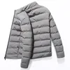 Mens Down Parkas Otoño Invierno Chaqueta para hombre A prueba de viento Color sólido Cálido Hombres Abrigo Ropa exterior Rompevientos Relleno de algodón Chaquetas masculinas 220912