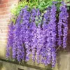 Wisteria Artificial Flower Hanging Wreath Rattan Artificial Flower String Arch 12pcs Lot Wedding Home Decoration Garden Decoration 912