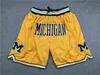 Pantaloncini da basket NCAA Michigan Wolverines Flight Just Mens Don North Carolina Tar Heels Bck Mamba Lower Merion High School Pocket Pants